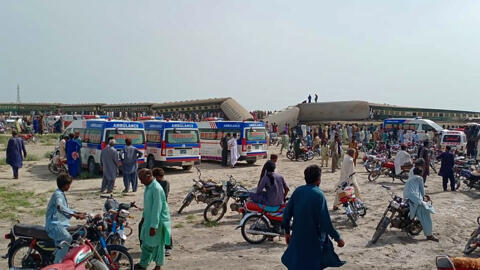 Dozens killed after passenger train derails in southern Pakistan