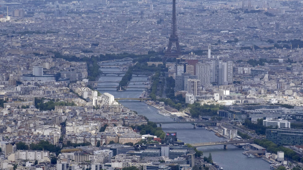 The Seine River flows though Paris in this file photo taken on July 11, 2023.
