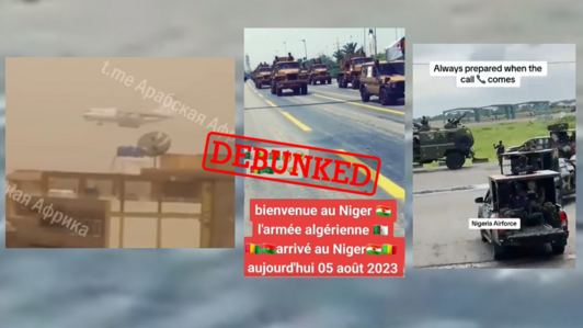 These videos do not show foreign troops intervening in Niger